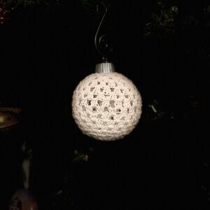 Vintage design crocheted Christmas ornament